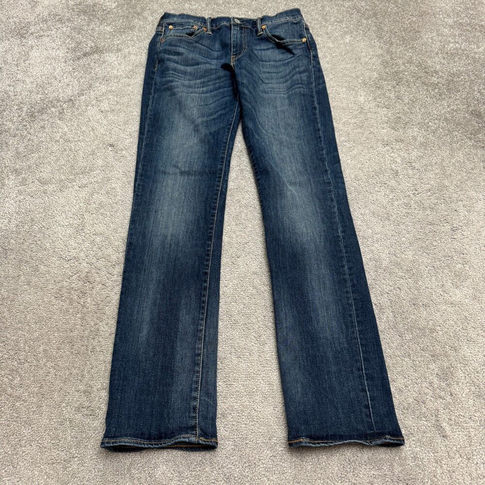 Levi's 511 Slim Fit Straight Denim Men Jeans 30x34 Dark Wash Blue Stretch Casual